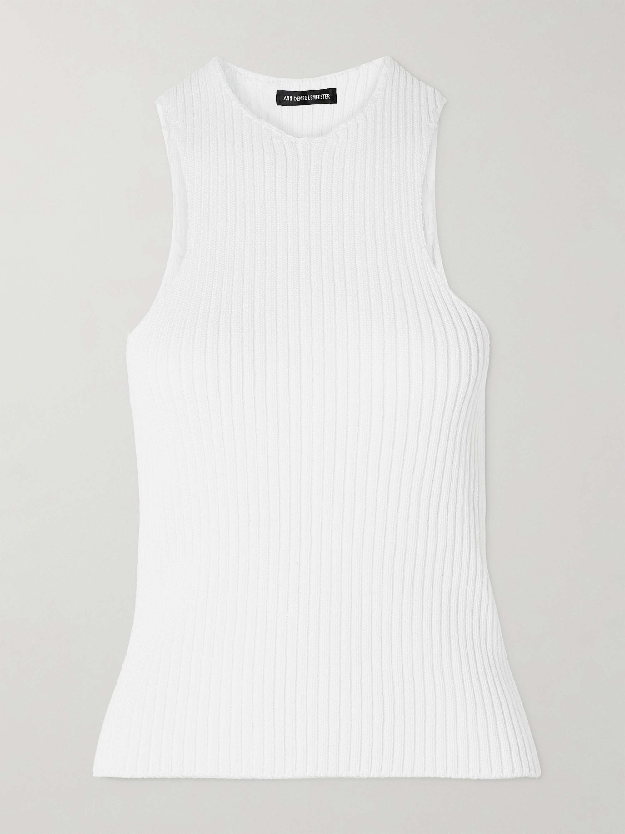 ANN DEMEULEMEESTER Noya ribbed cotton tank | NET-A-PORTER
