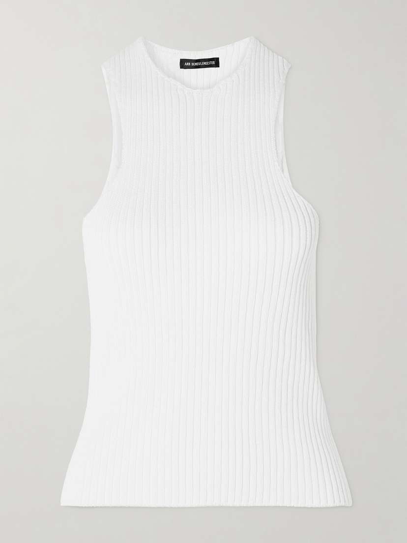 Ann Demeulemeester Noya Ribbed Cotton Tank