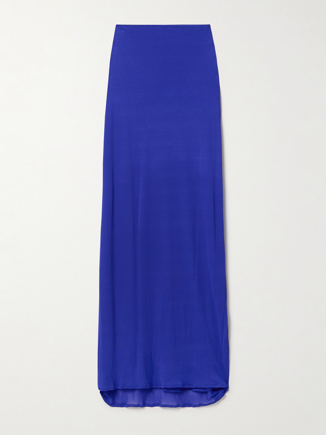 Ann Demeulemeester Tana Layered Jersey Maxi Skirt In Blue