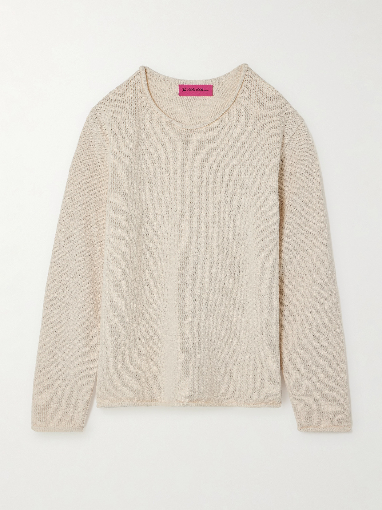 The Elder Statesman Nora Cotton Sweater In Cream