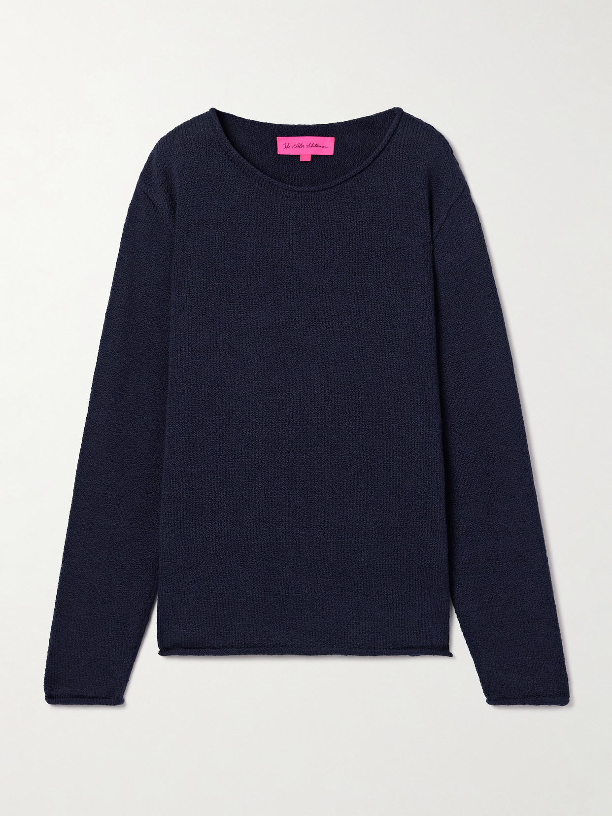 The Elder Statesman Nora Cotton Sweater In Blue