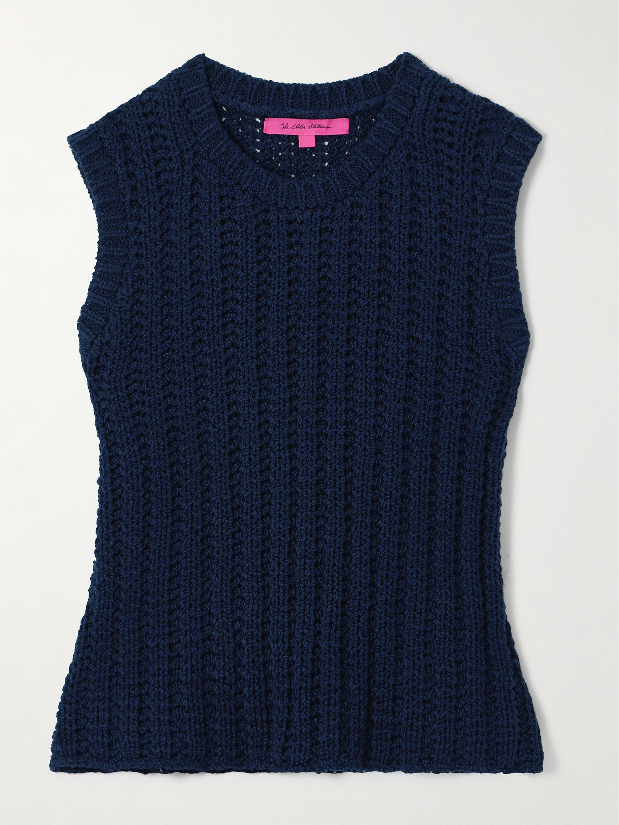 The Elder Statesman Ribbed Cotton Vest In Blue