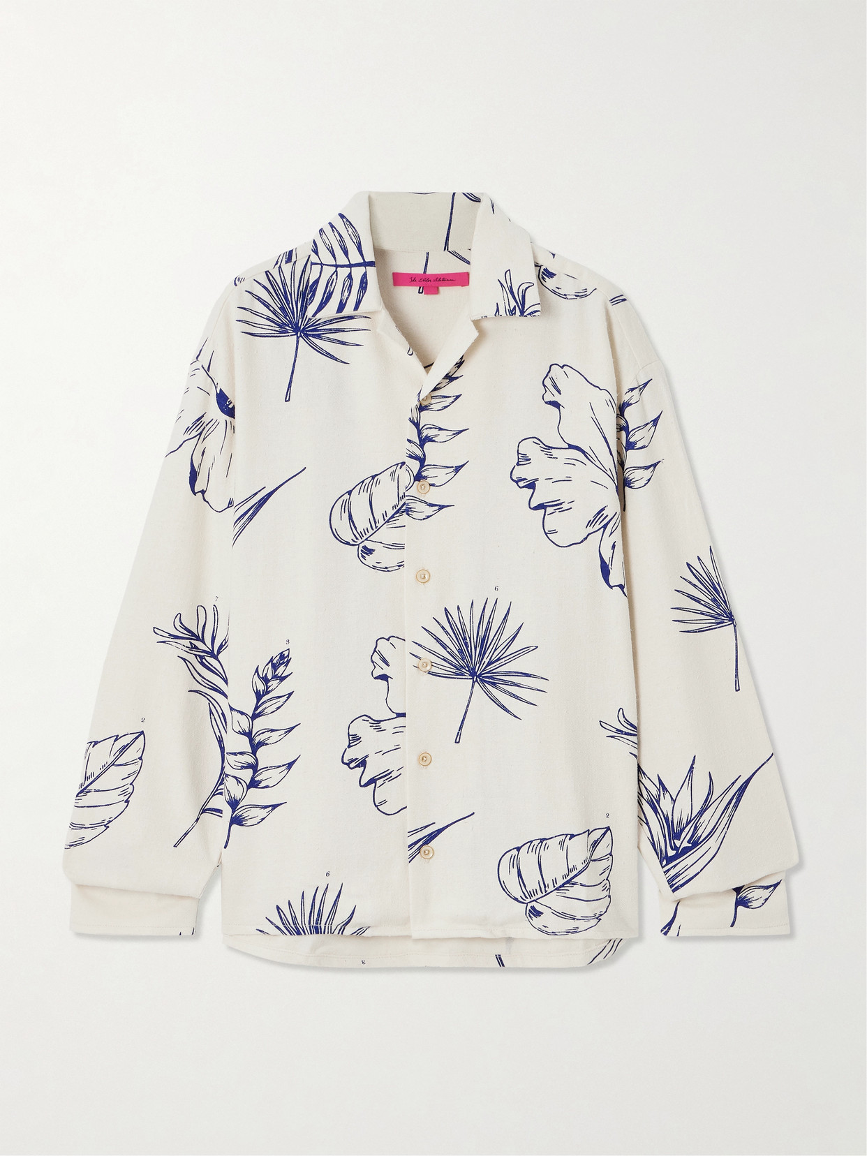 The Elder Statesman Printed Cotton And Silk-blend Shirt In White