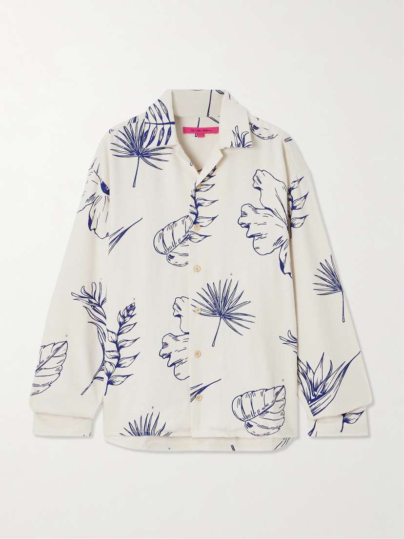 The Elder Statesman Printed Cotton And Silk-blend Shirt
