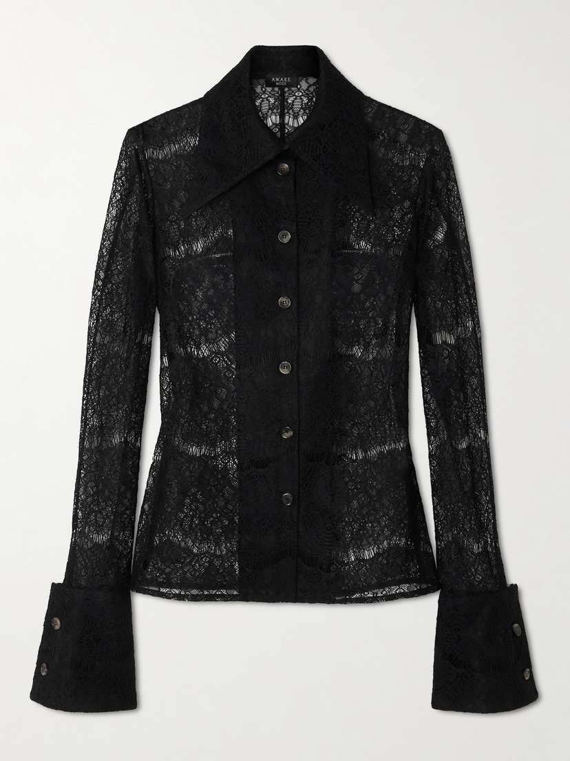 A.W.A.K.E. MODE Lace And Silk Shirt