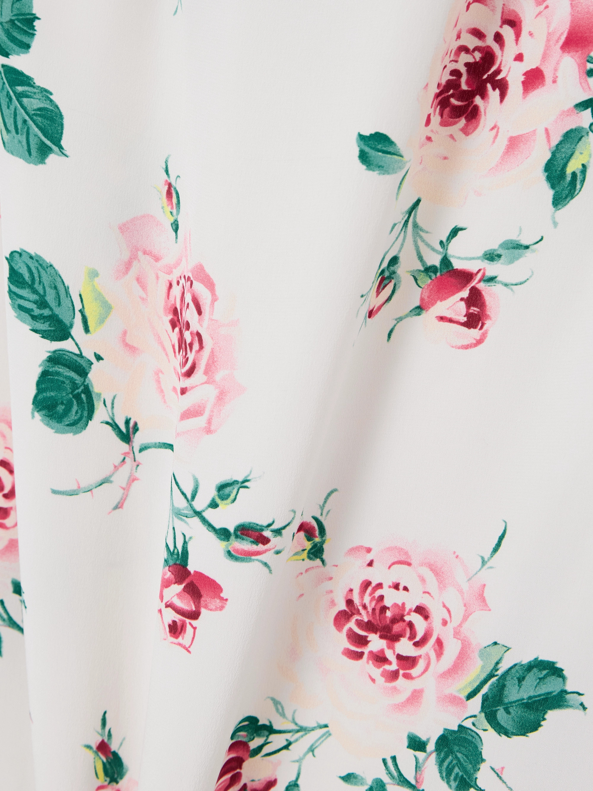 Alessandra Rich Ruffled floral-print silk-crepe de chine gown