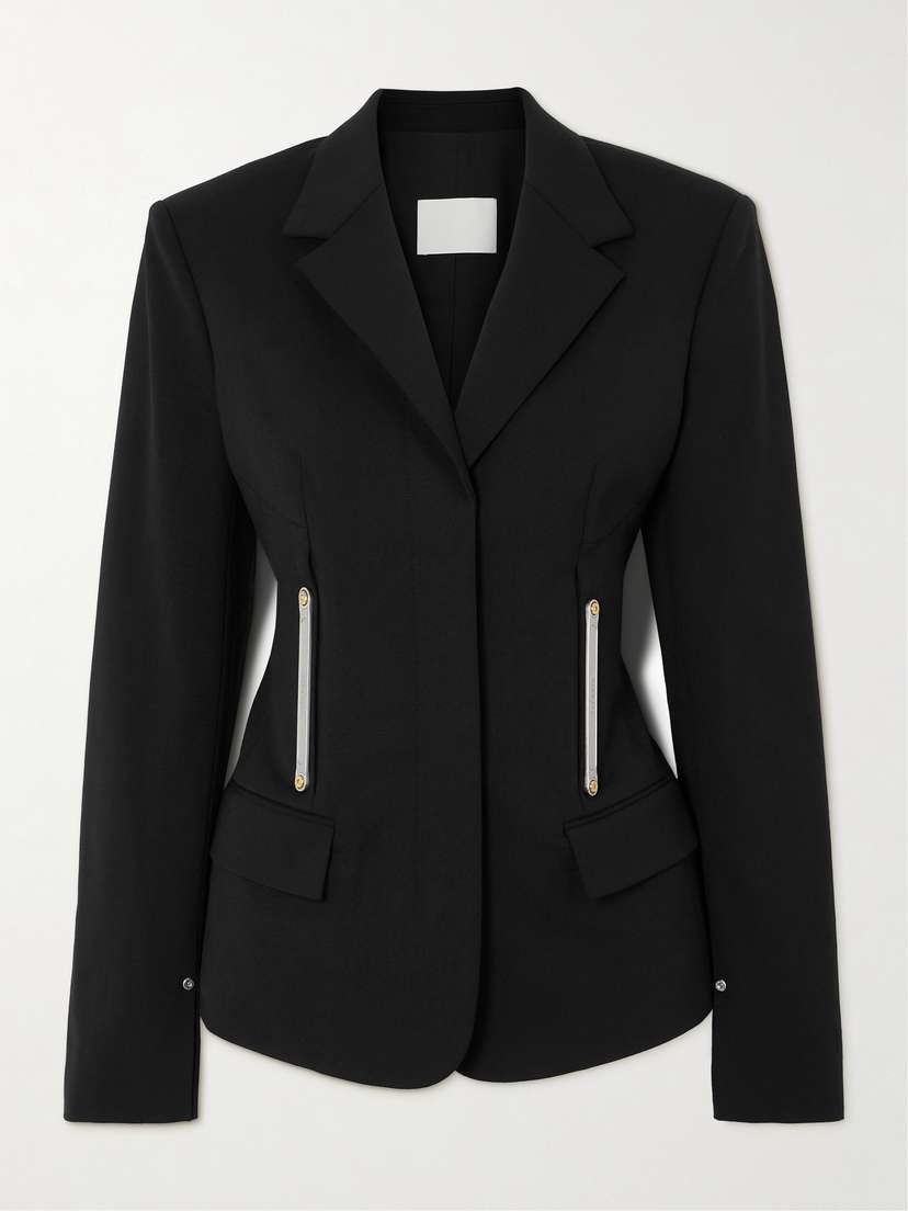 Dion Lee Embellished Wool-blend Blazer - UK 14