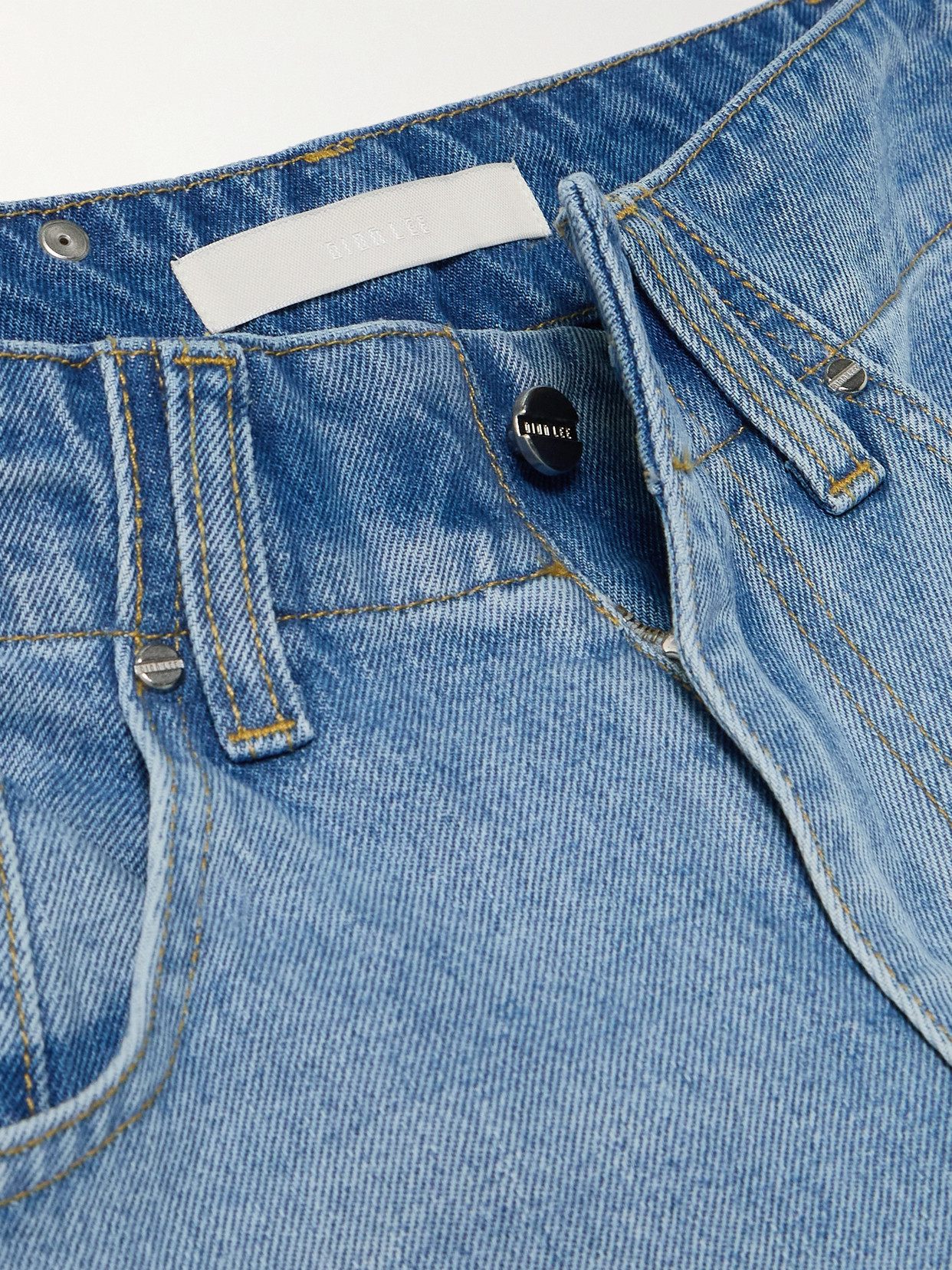 DION LEE LOW-RISE WIDE-LEG JEANS