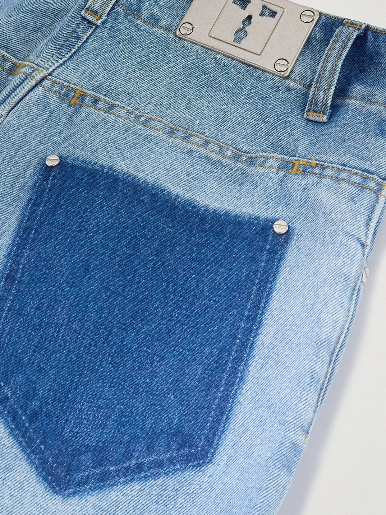 DION LEE LOW-RISE WIDE-LEG JEANS