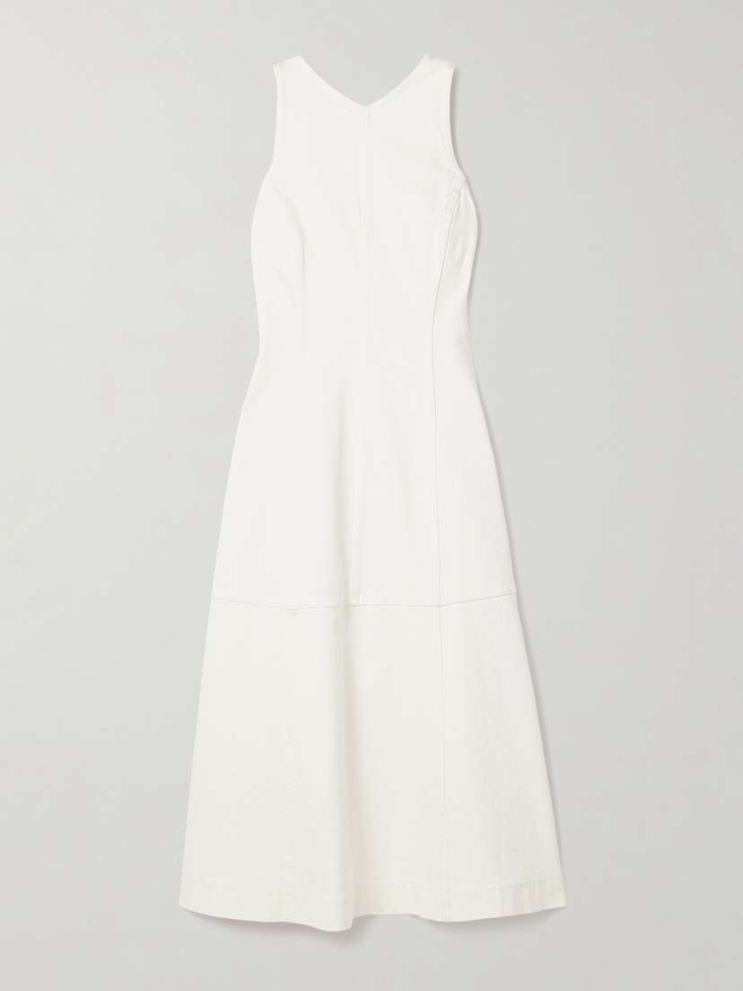 Proenza Schouler White Label Arlet Paneled Denim Midi Dress