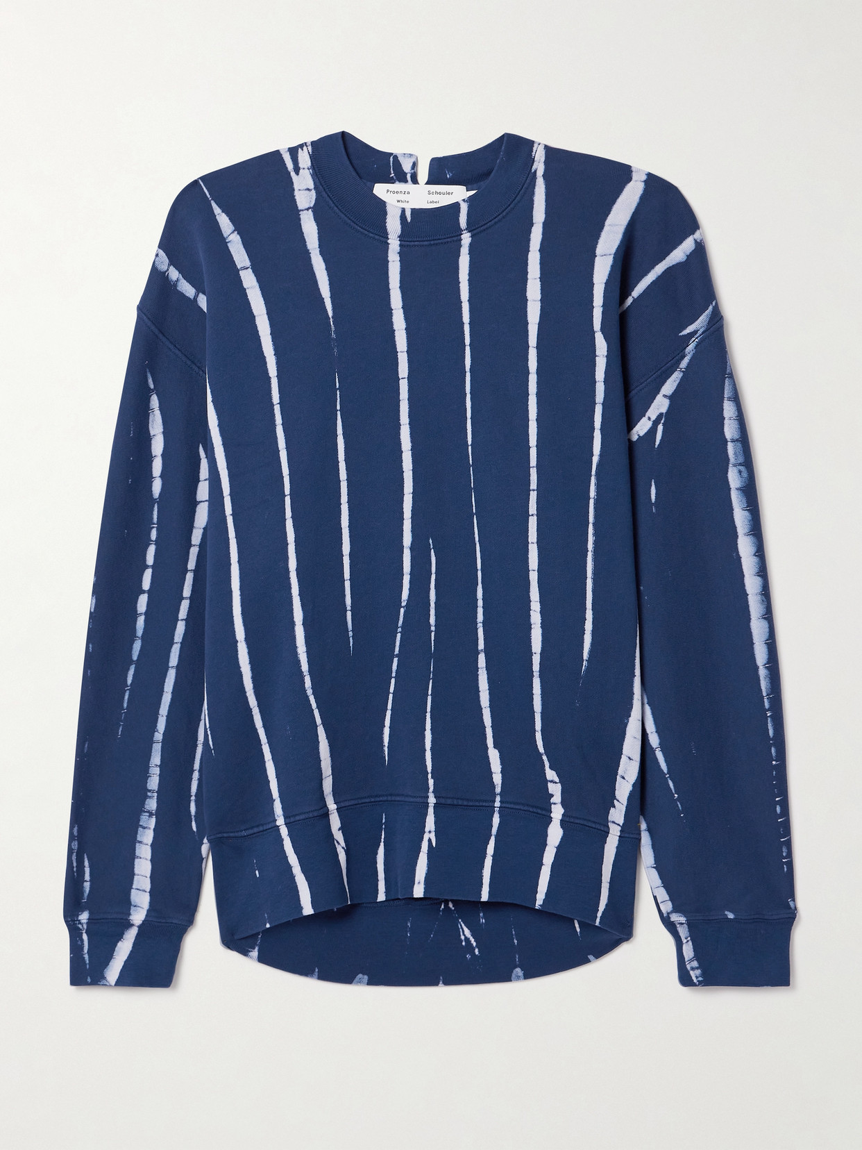 Shop Proenza Schouler White Label Blake Tie-dyed Cotton-jersey Sweatshirt In Blue