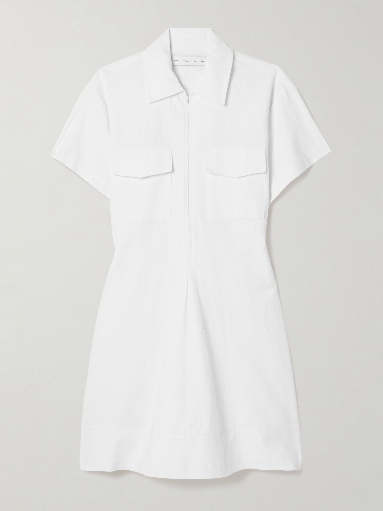 Proenza Schouler White Label Carmine Zipped Short Dress In White