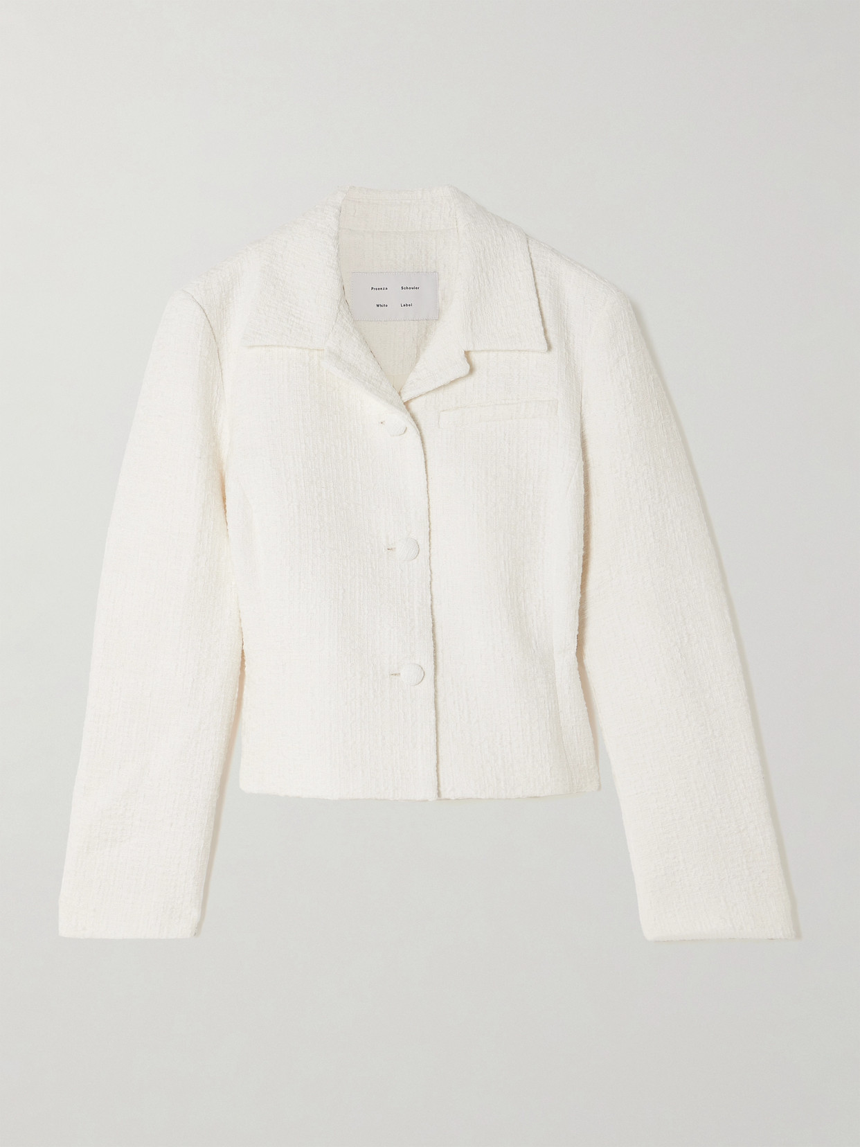 Proenza Schouler White Label Quinn Tailored Tweed Jacket In Ivory