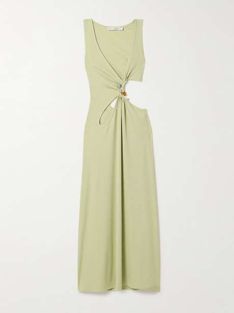 CHRISTOPHER ESBER Stone Cavern embellished cutout ribbed-knit maxi ...