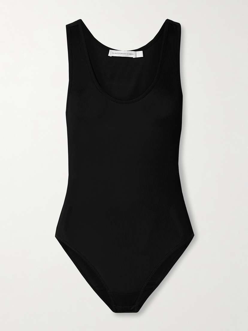 Christopher Esber Sonora Ribbed-knit Bodysuit