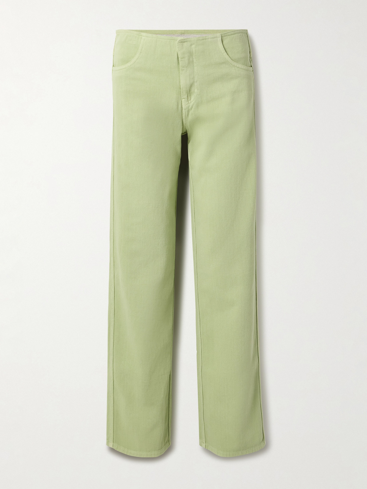 Christopher Esber Mid-rise Straight-leg Jeans In Green