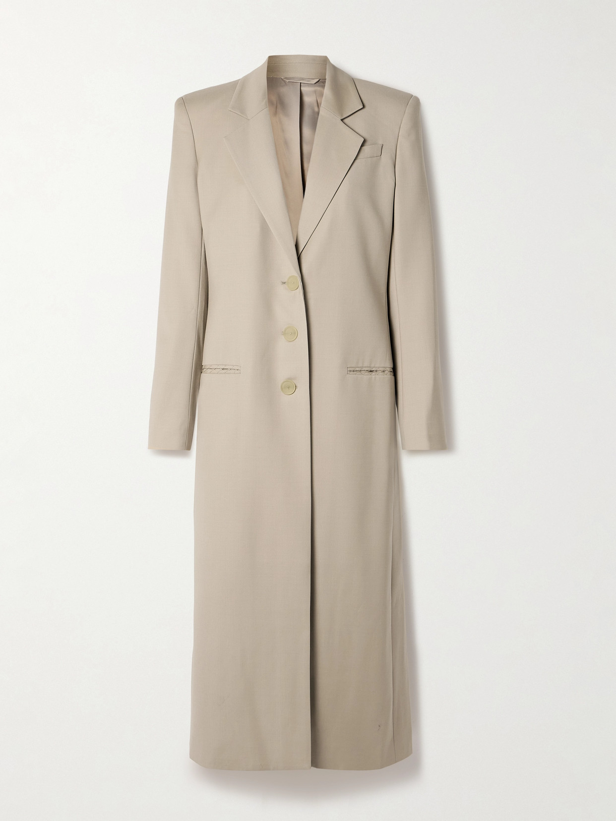 Christopher Esber Talus Wool-twill Coat In Neutrals