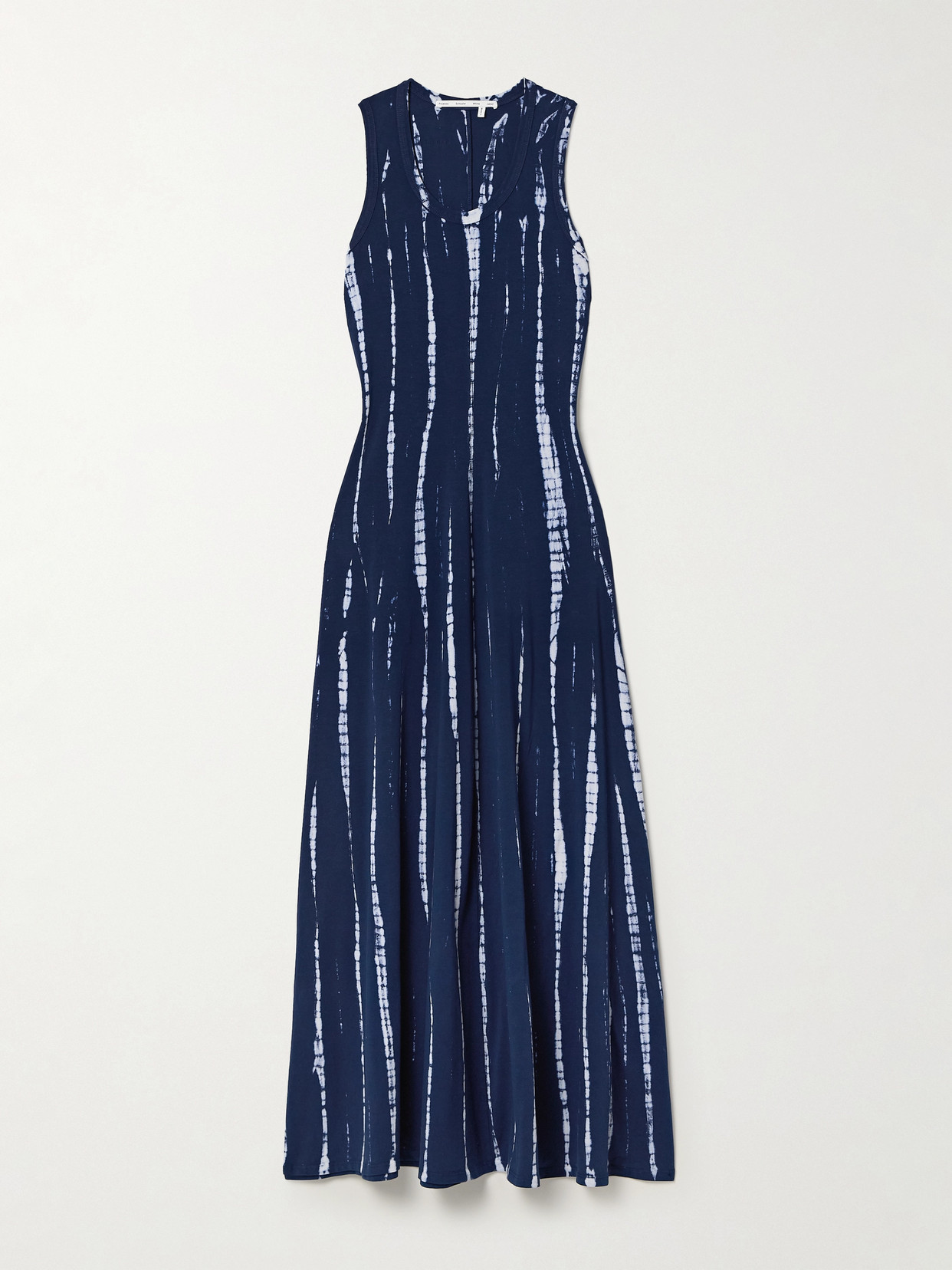 Shop Proenza Schouler White Label Nikki Tie-dyed Cotton-blend Jersey Maxi Dress In Blue