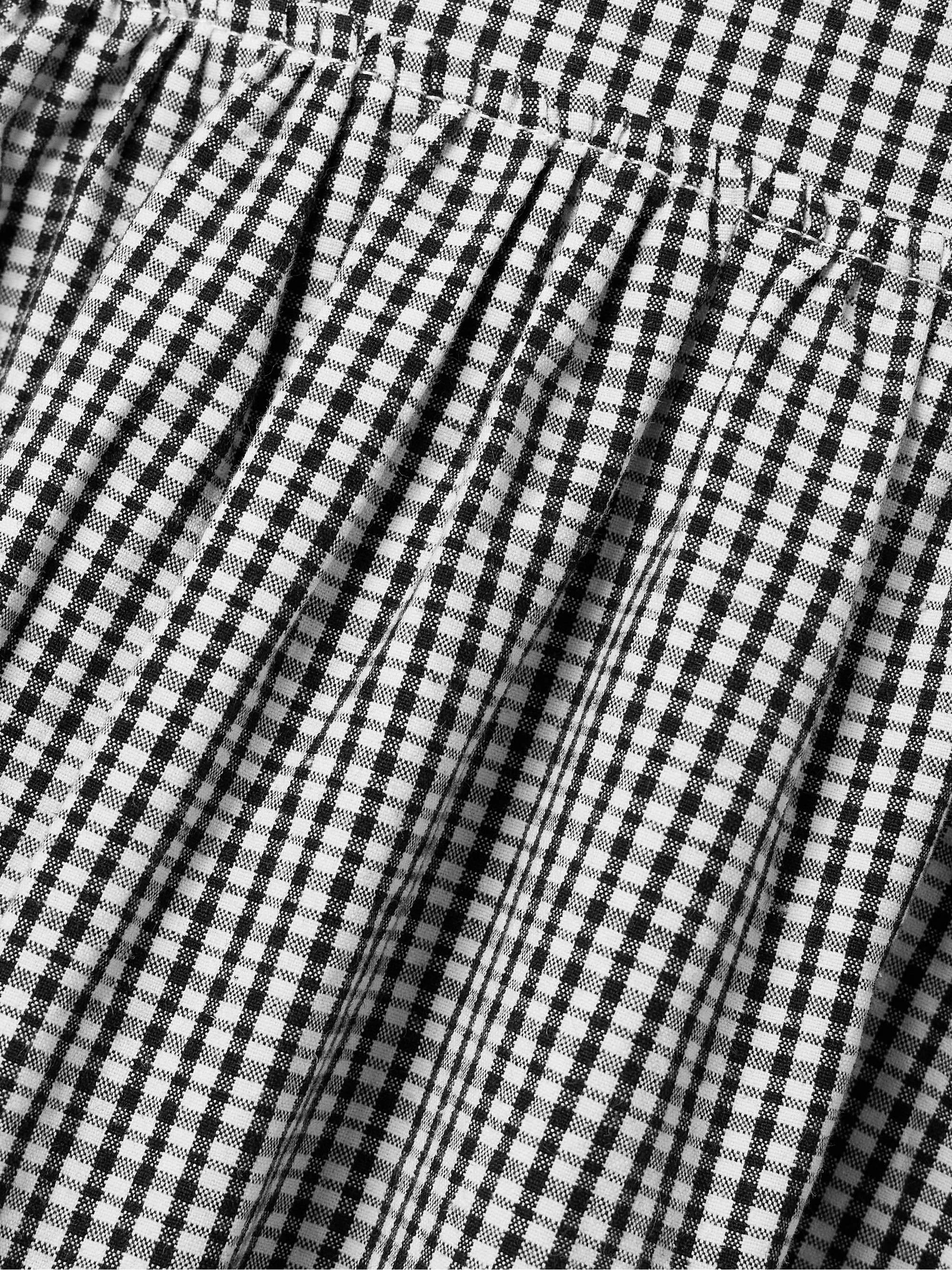 Proenza Schouler White Label Sasha ruffled gingham cotton and linen-blend midi dress