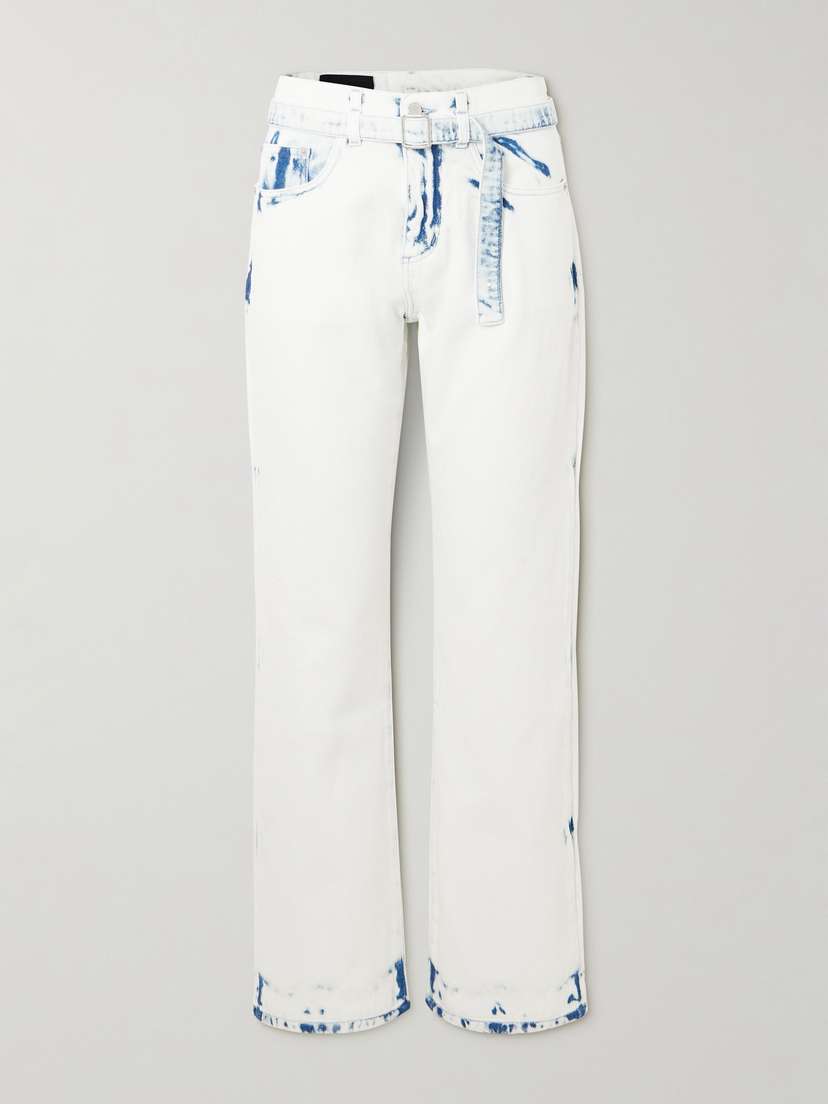 Proenza Schouler Ellsworth Belted Bleached Low-rise Straight-leg Jeans