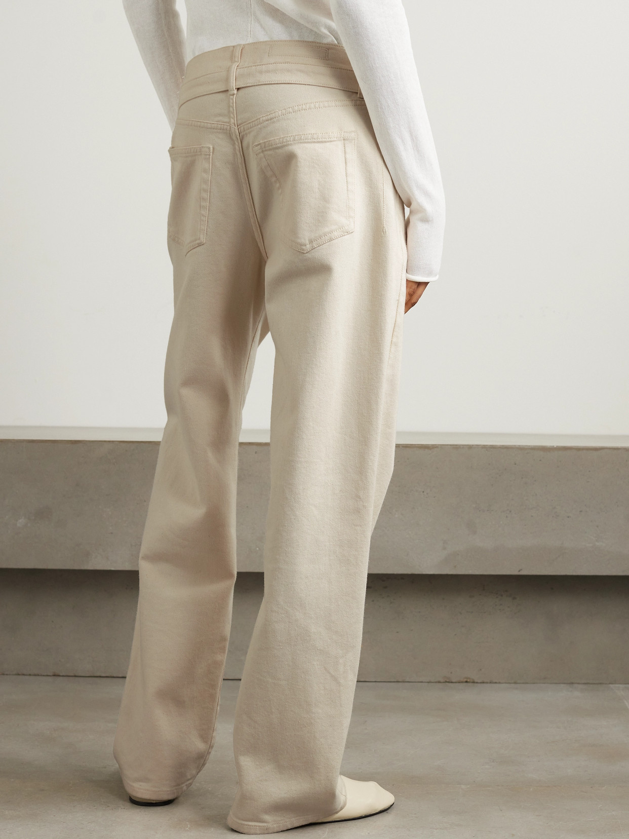 Ellsworth Belted High-Rise Straight-Leg Jeans