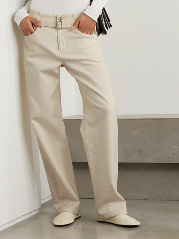 Proenza Schouler Ellsworth belted high-rise straight-leg jeans