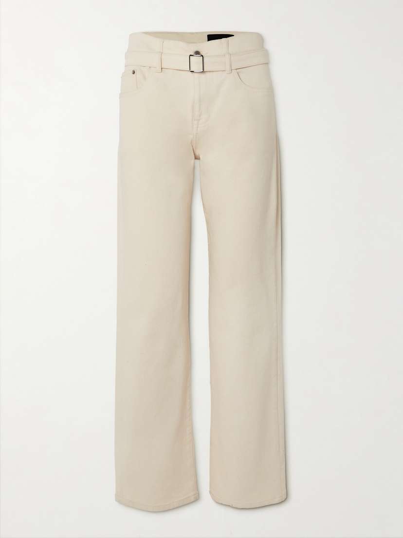 Proenza Schouler Ellsworth Belted High-rise Straight-leg Jeans