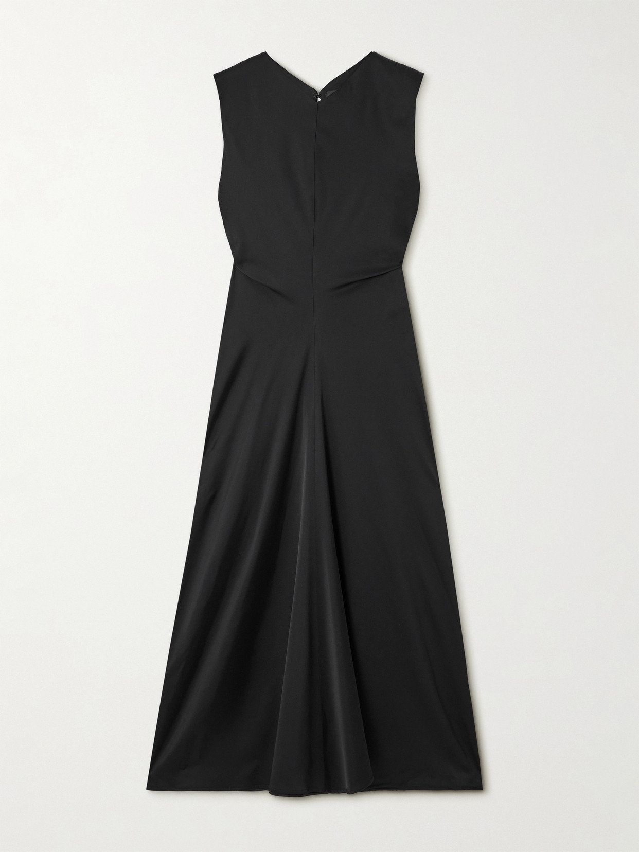 Shop Proenza Schouler Ella Satin Midi Dress In Black