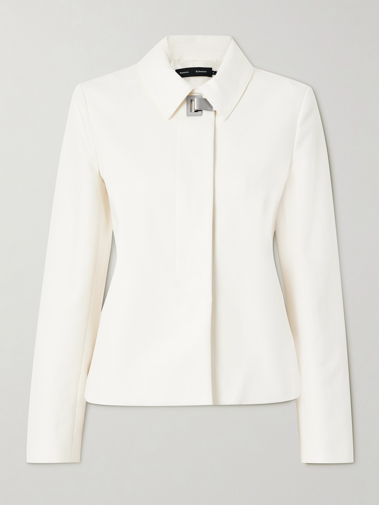 Proenza Schouler Lana Eco Cotton Twill Jacket In White