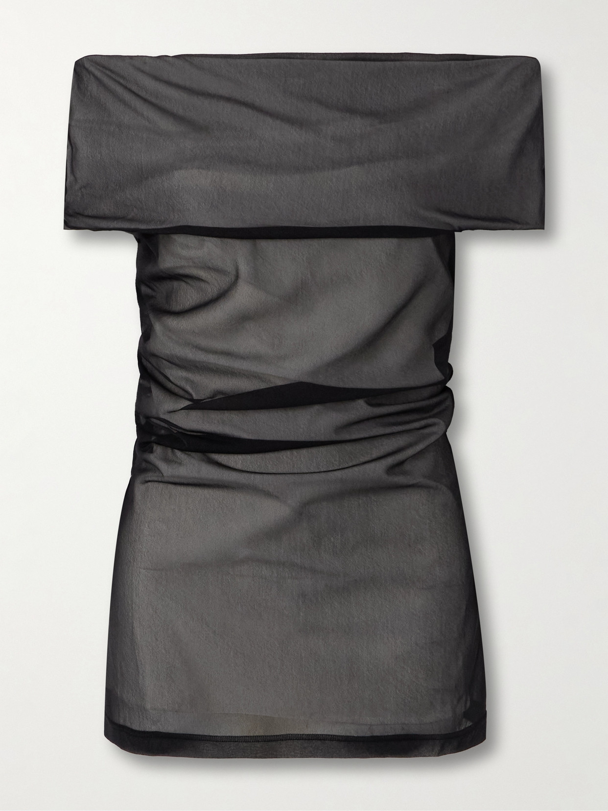 Proenza Schouler - Allegra Off-the-shoulder Tulle Top - Black
