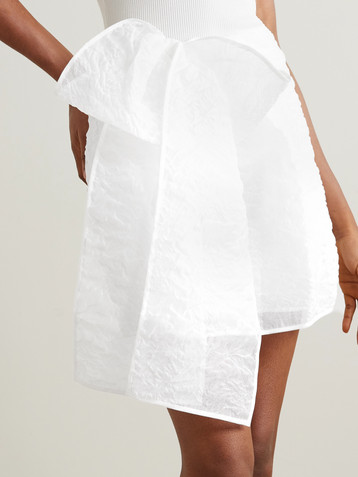 Cecilie Bahnsen Gigi bow-detailed matelassé mini skirt
