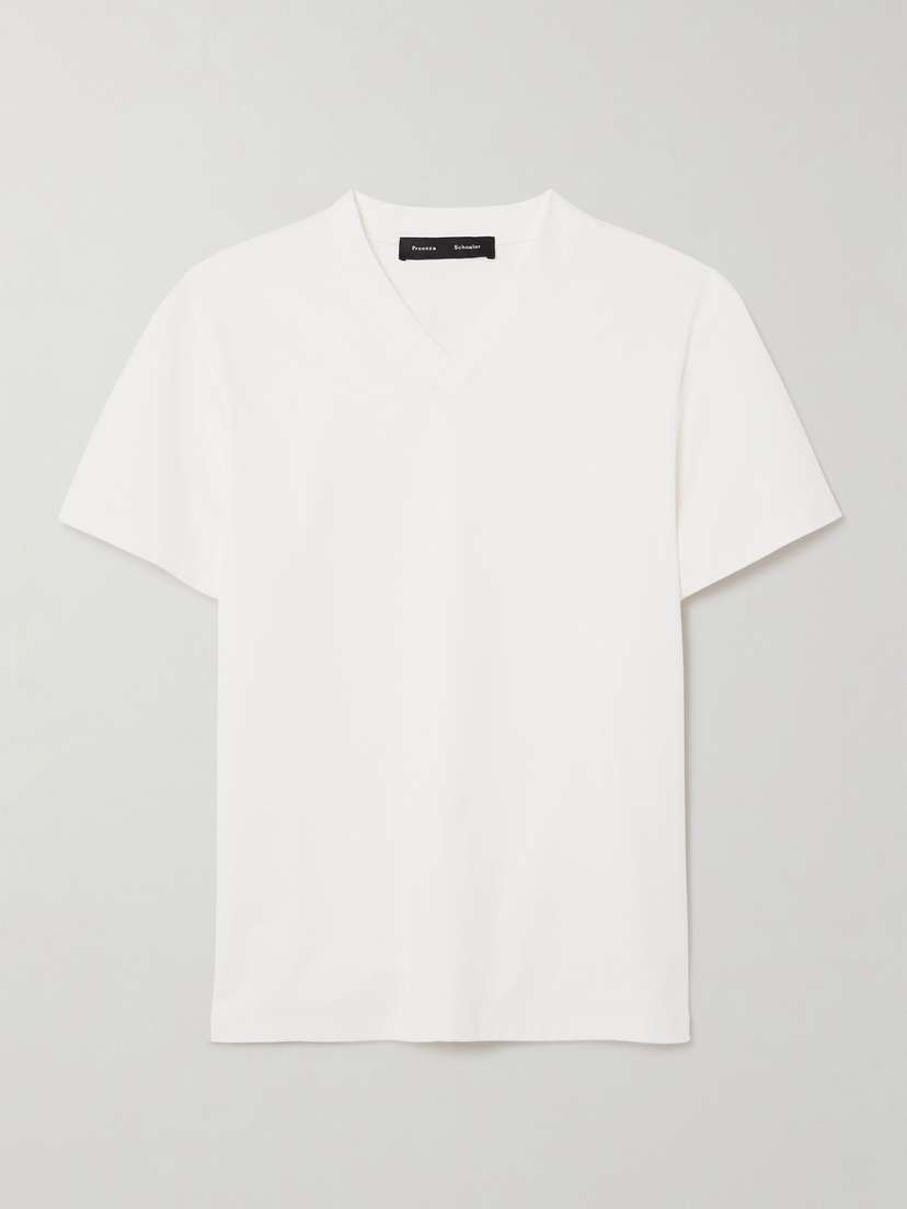Proenza Schouler Talia Embossed Organic Cotton-jersey T-shirt