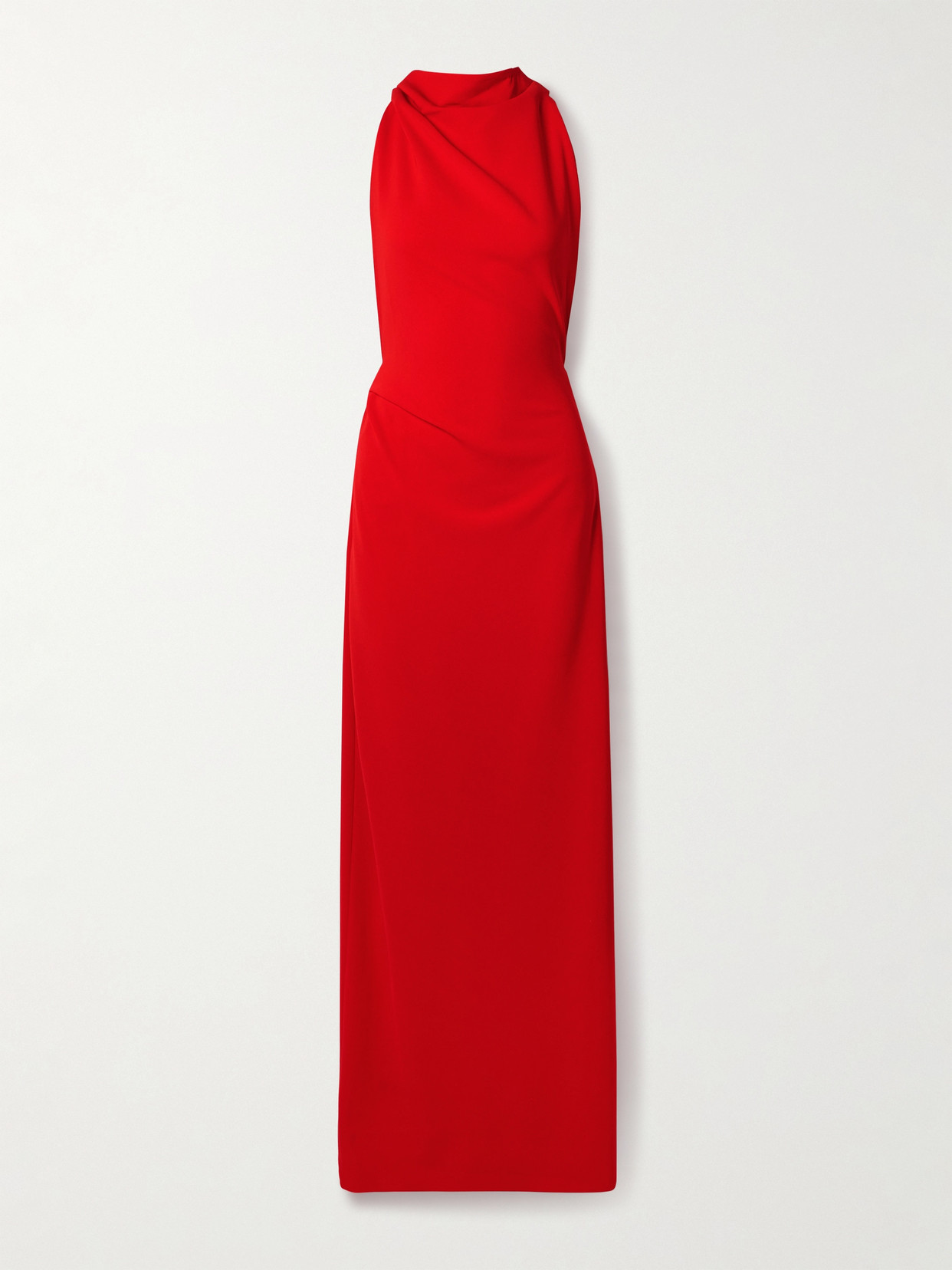 Shop Proenza Schouler Twisted Open-back Crepe Gown In Red