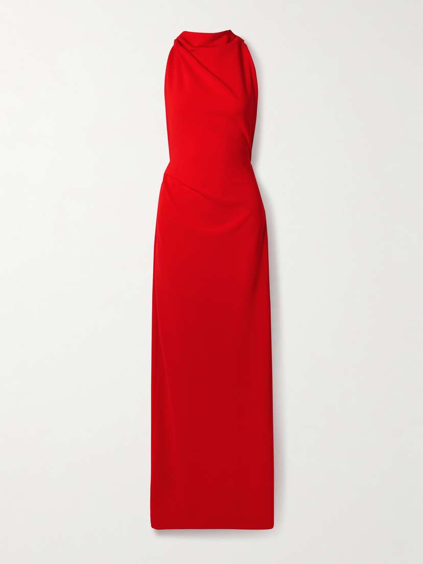 Proenza Schouler Twisted Open-back Crepe Gown