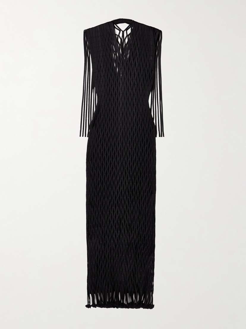 Proenza Schouler Tauba Fringed Macramé Maxi Dress - x large