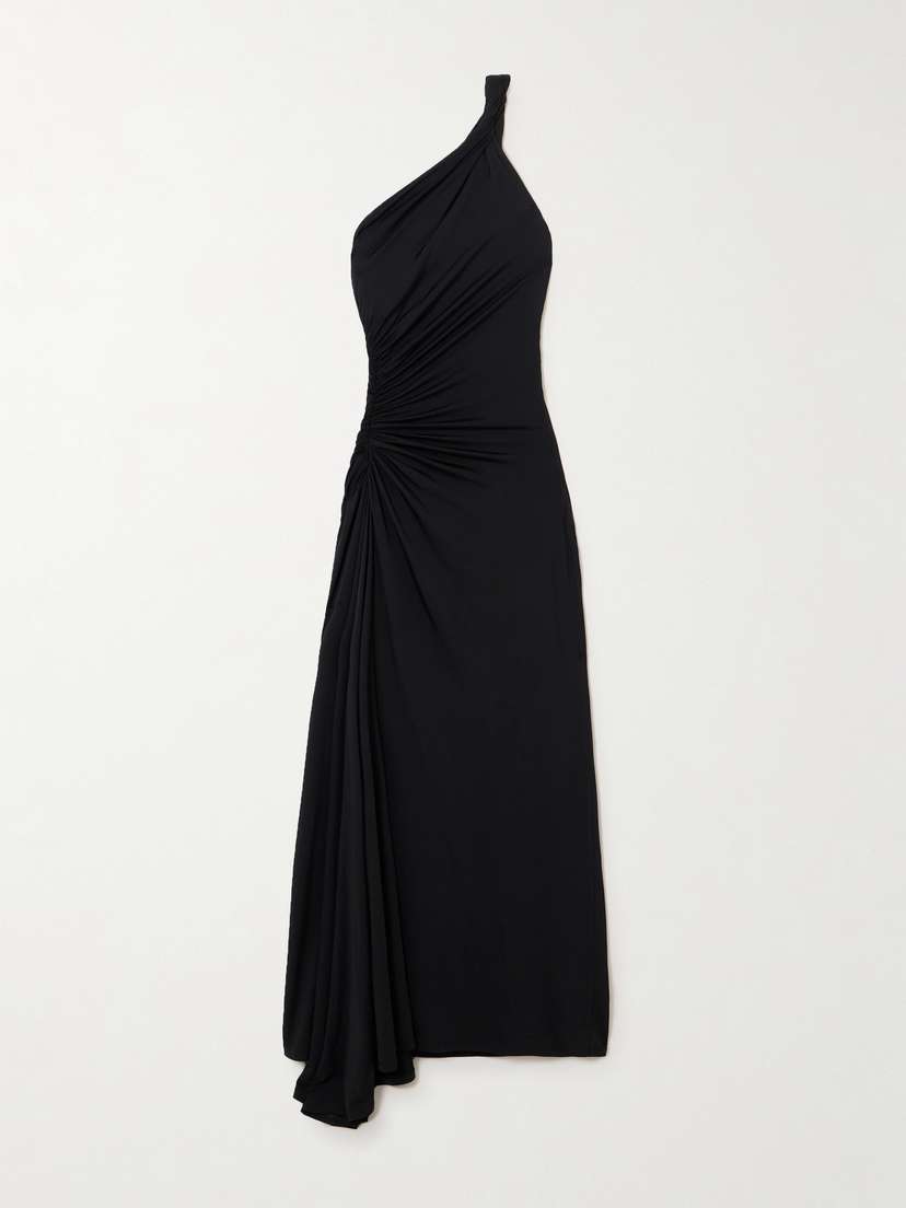 Tove Franca Twisted Asymmetric One-shoulder Stretch-jersey Maxi Dress
