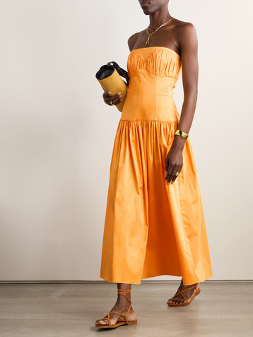 TOVE Lauryn organic cotton-poplin midi dress