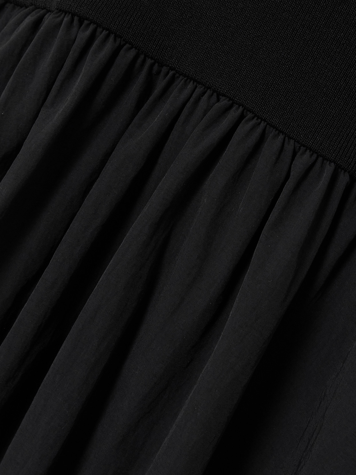 St Agni Ribbed-knit And Poplin Maxi Dress In Black