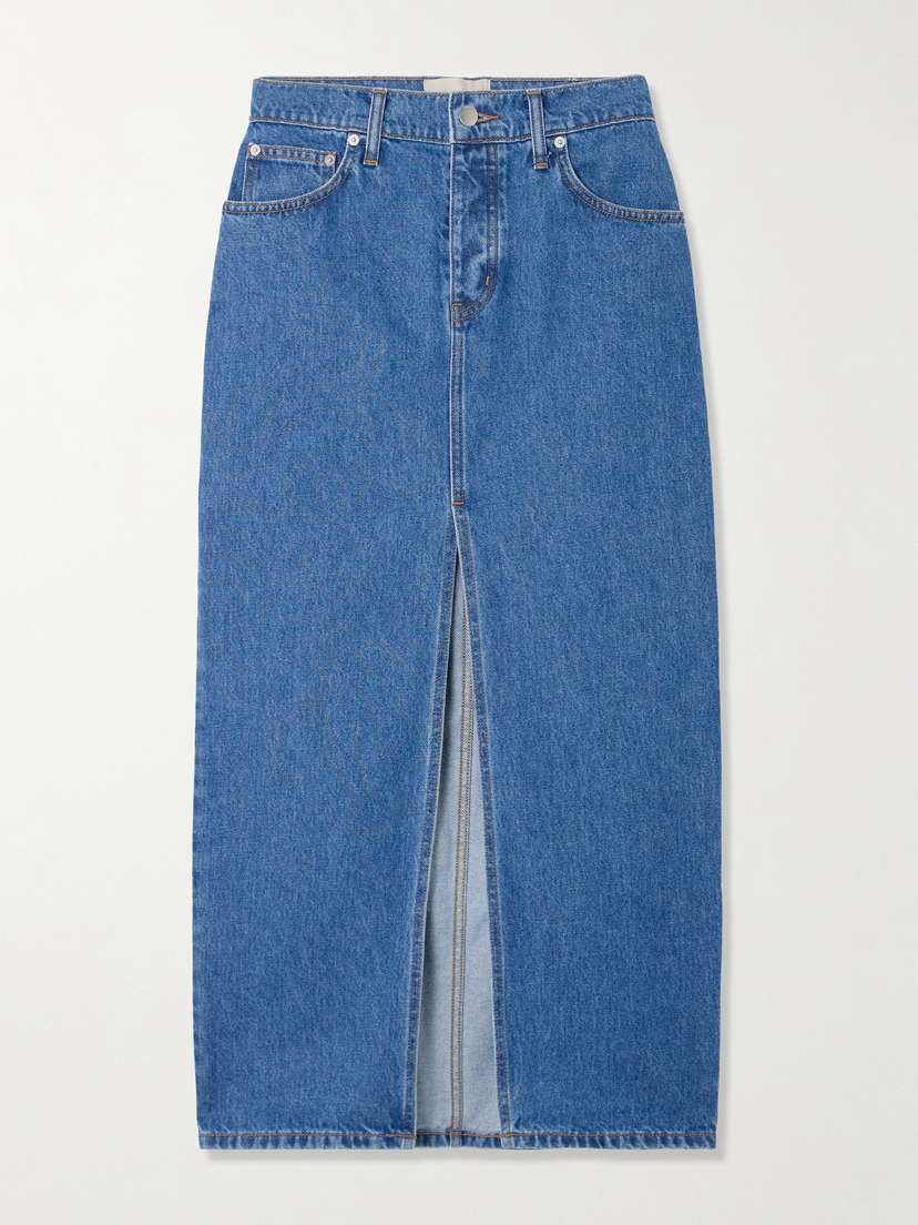 St. Agni Organic Denim Maxi Skirt