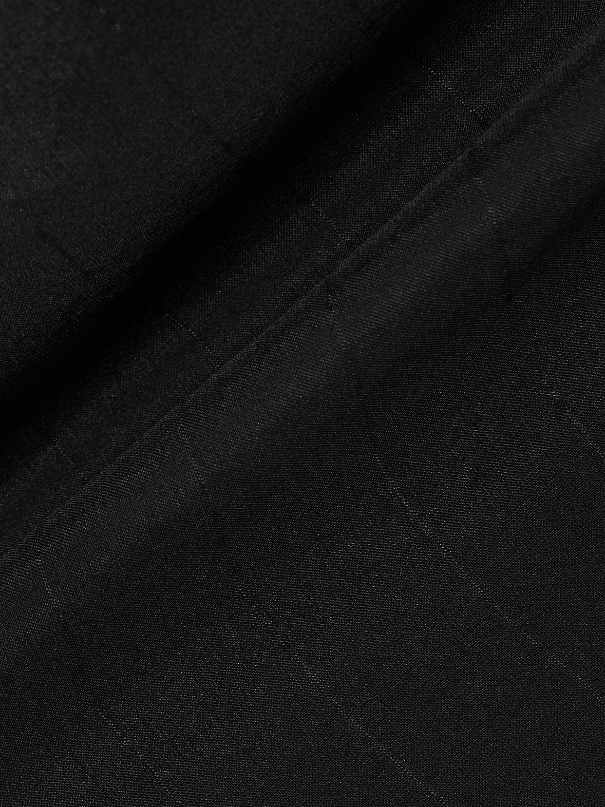 St Agni Ruched Pinstriped Silk-voile Top In Black