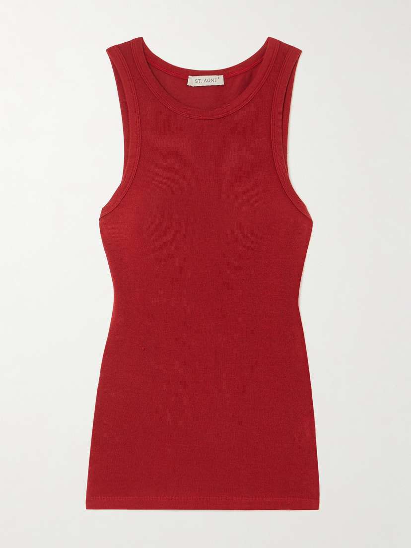 St. Agni Ribbed Stretch-wool Tank