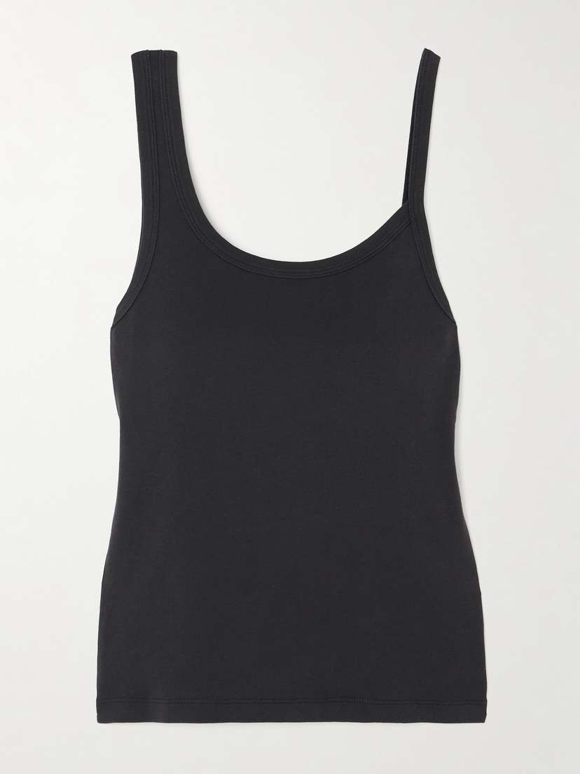St. Agni Asymmetric Ribbed Organic Cotton-jersey Tank