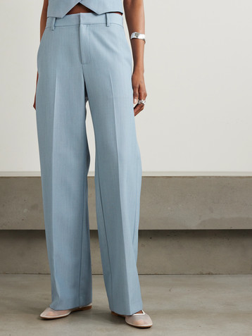 St. Agni Carter pleated recycled twill wide-leg pants