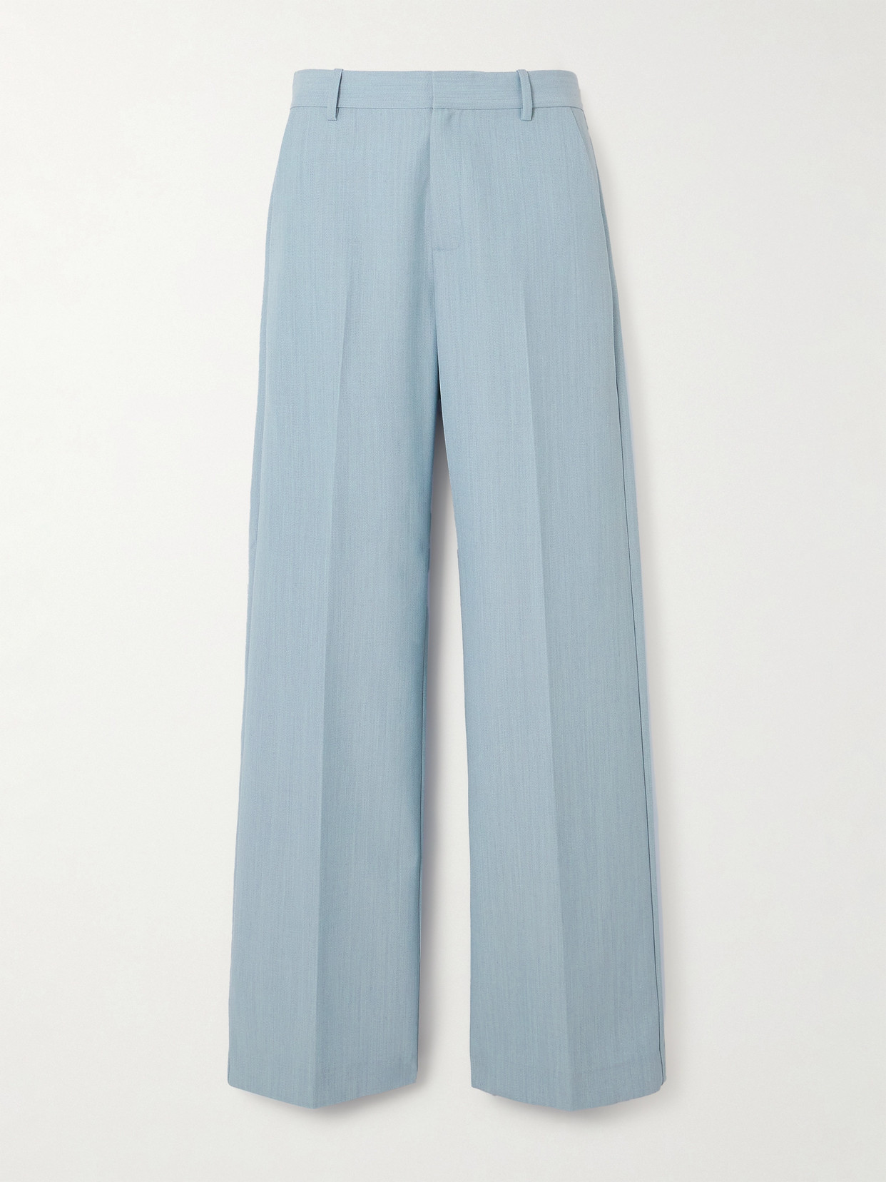 ST. AGNI - Carter Pleated Recycled Twill Wide-leg Pants - Gray