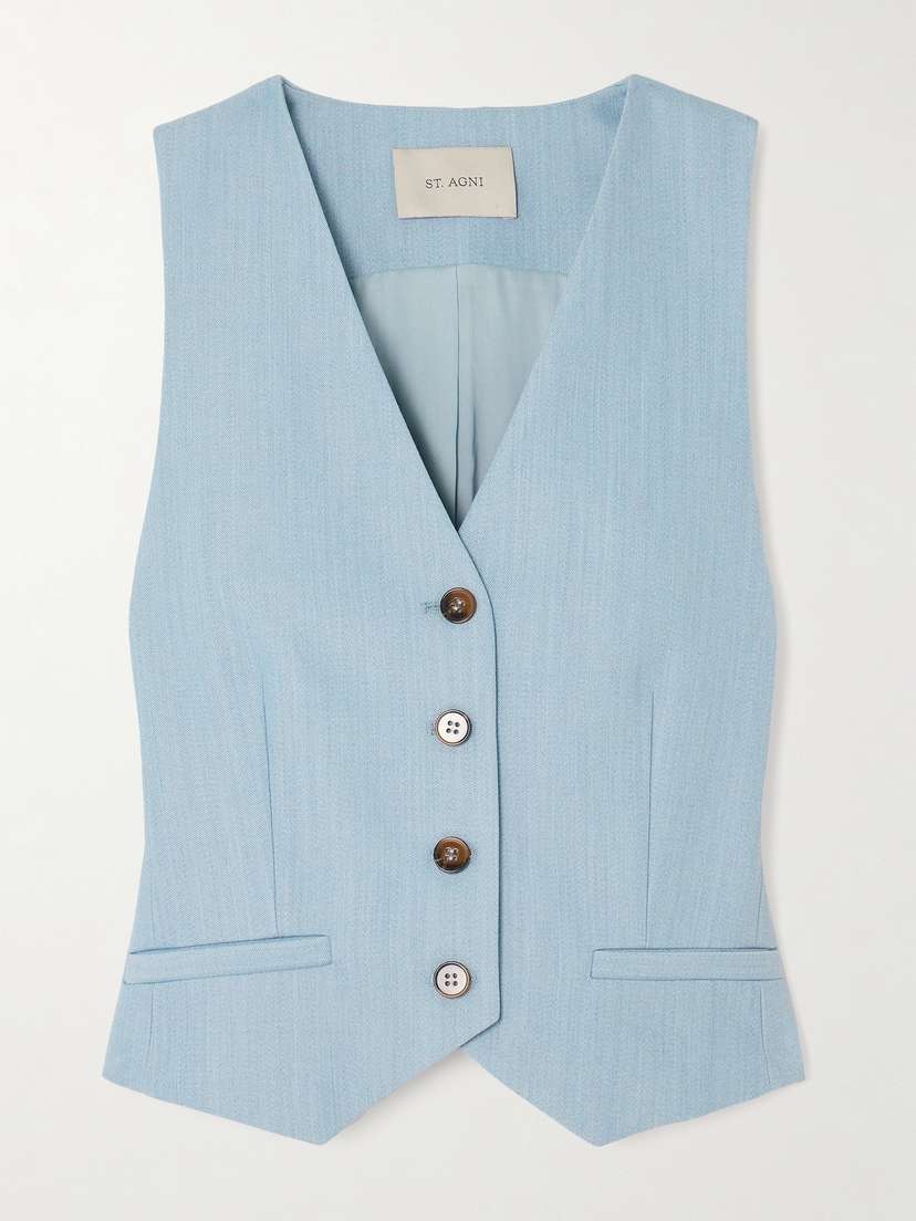 St. Agni Carter Recycled-twill Vest