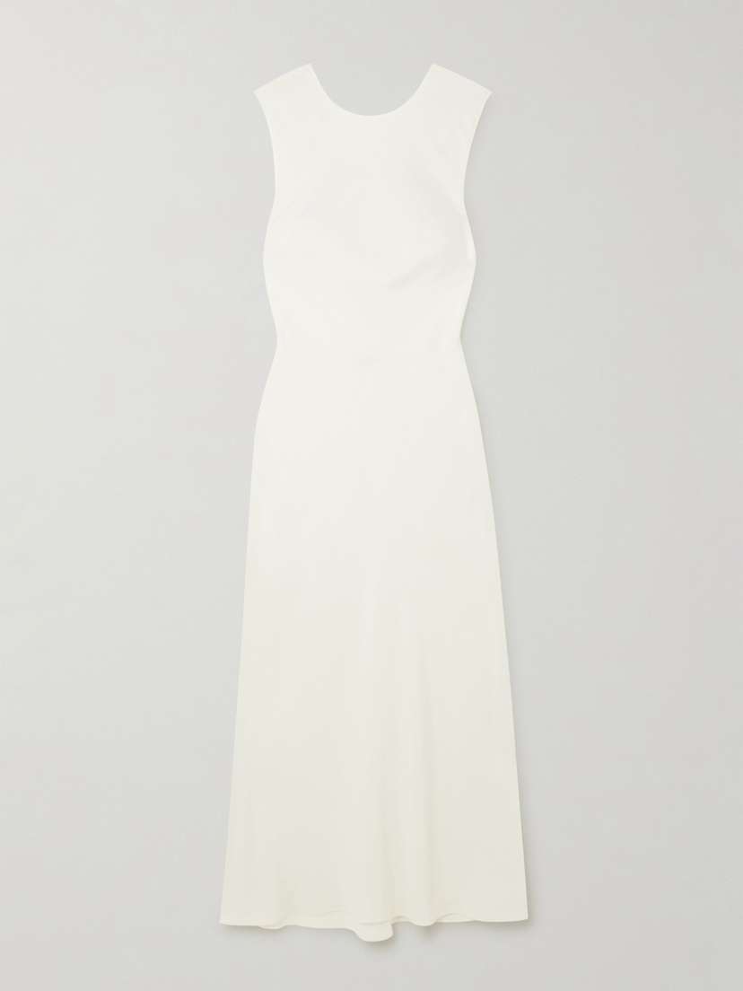 St. Agni Open-back Tencel™ Lyocell And Lenzing™ Ecovero™-blend Twill Maxi Dress