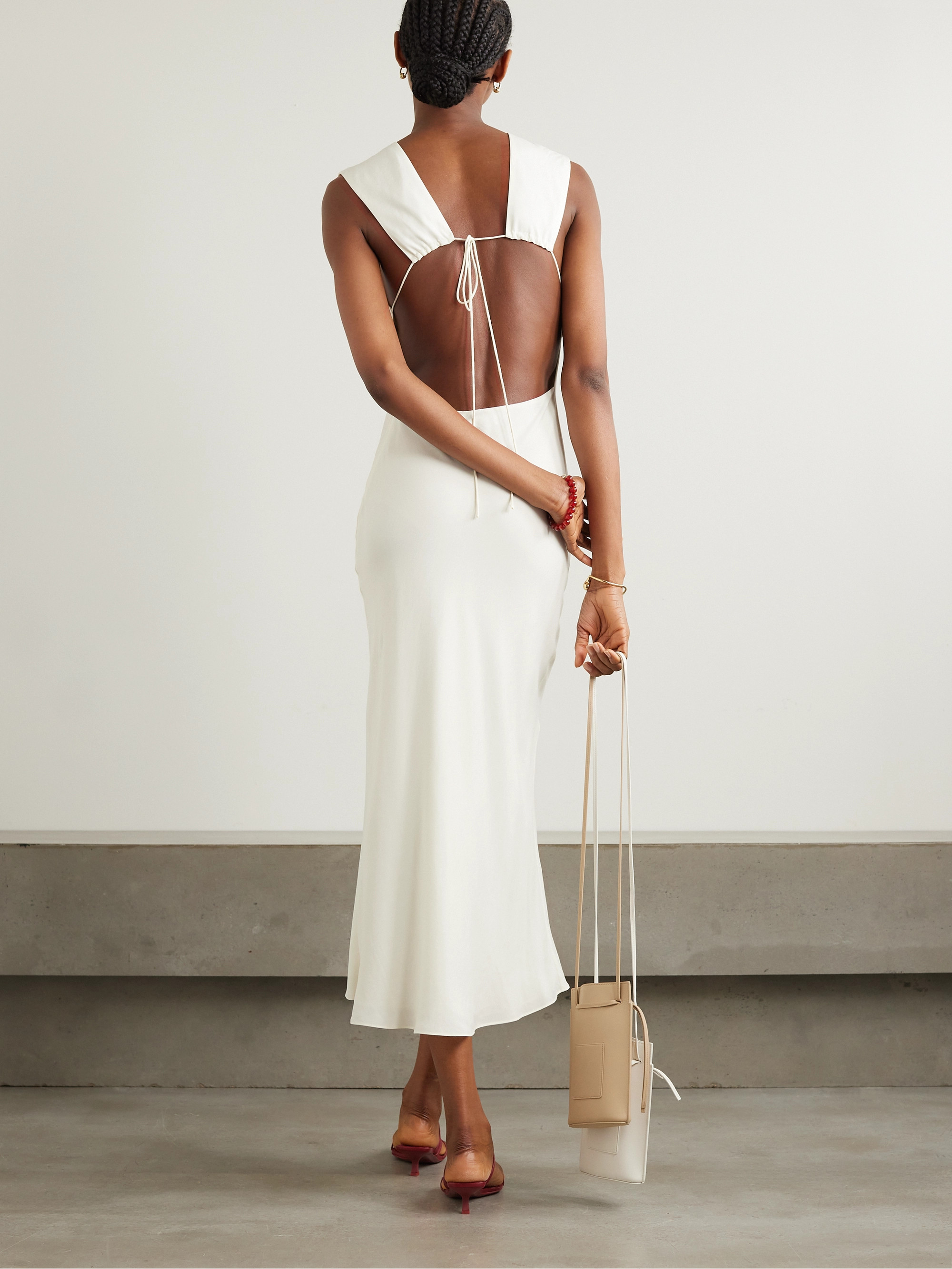 St. Agni Open-back TENCEL™ Lyocell and LENZING™ ECOVERO™-blend twill maxi dress