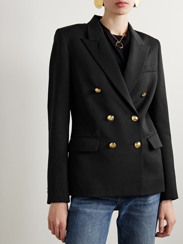 Nili Lotan Vira double-breasted wool-twill blazer