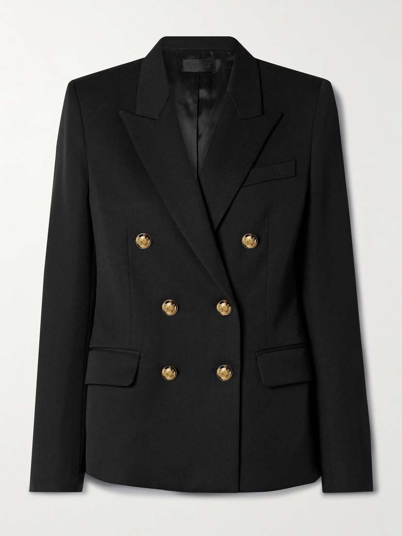 Nili Lotan Vira Double-breasted Wool-twill Blazer