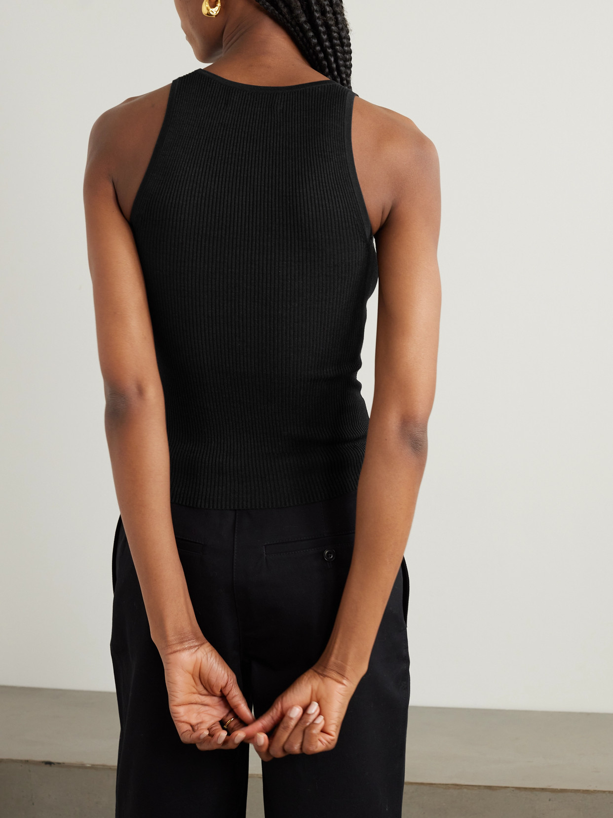 Lottie Ribbed Silk Tank
